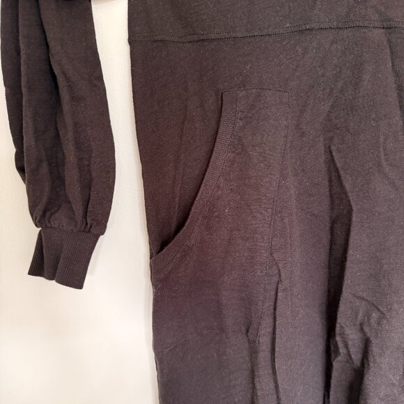 Free People Just Because Onesie cotton oversized jumpsuit in black - Picture 9 of 14